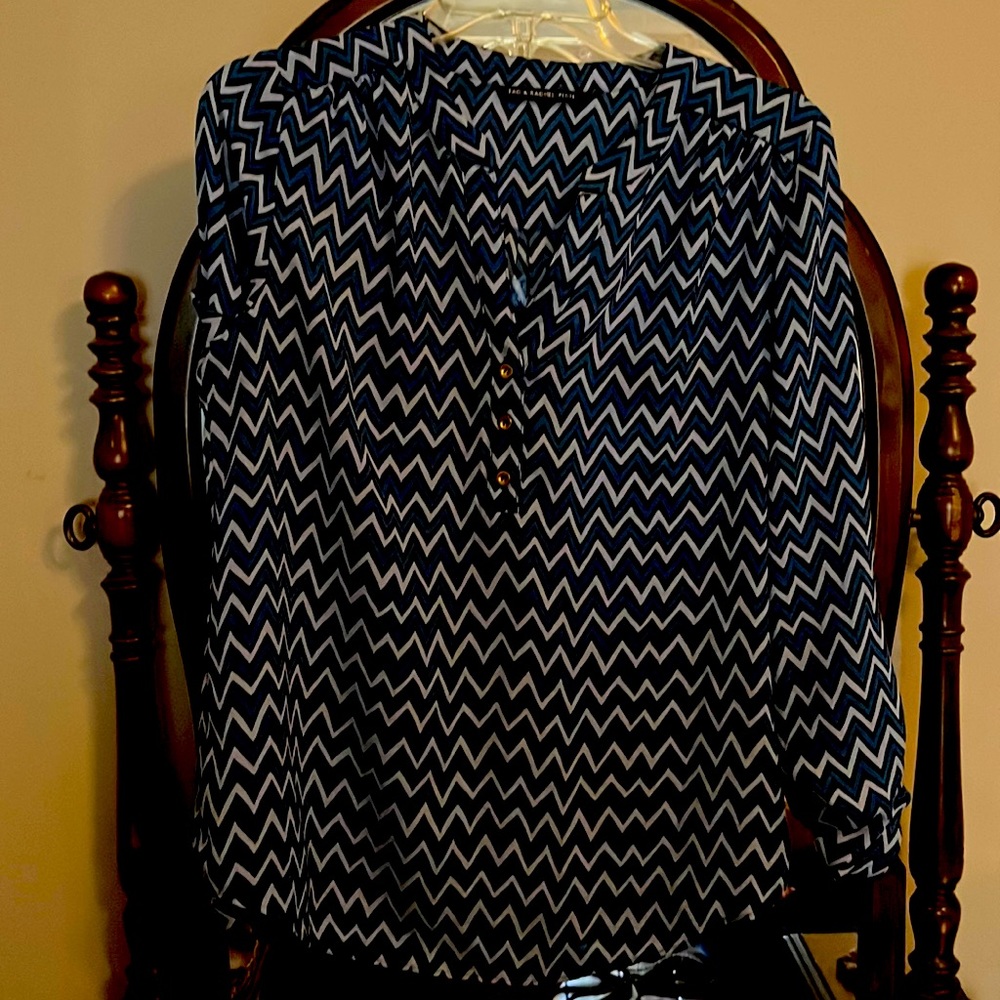 Quarter Sleeve Sheer Blouse
